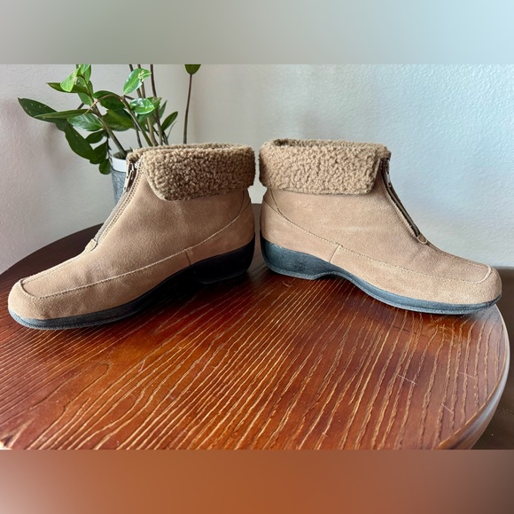 Dr. Scholl's Tan Leather Ankle Boots with Zipper Womens Size 8.5 - Picture 7 of 11